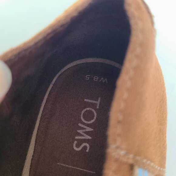 Toms Shaye Caramel Brown Suede Low Ankle Slip On Loafers Women's Size 8.5 - Picture 10 of 13